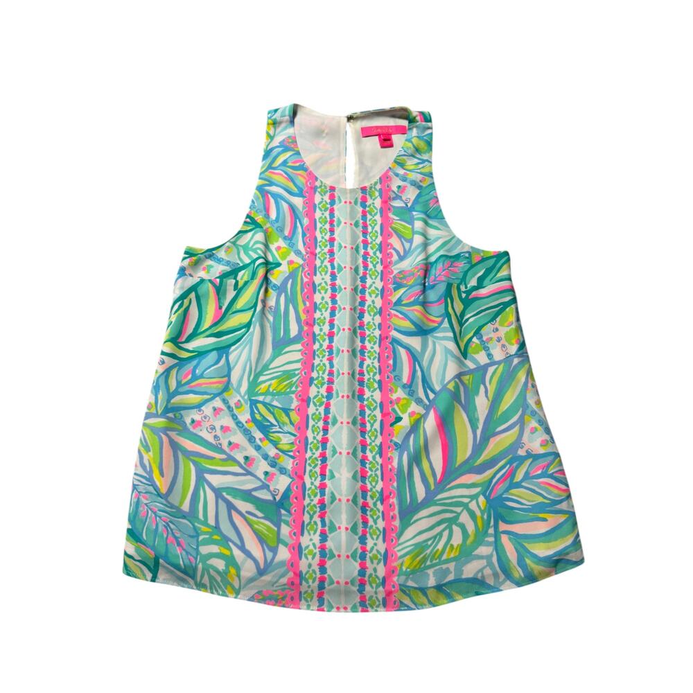 Lilly Pulitzer Lyle Tank Top Women's S Multicolor Maraca My World Tropical Beach - Picture 2 of 8